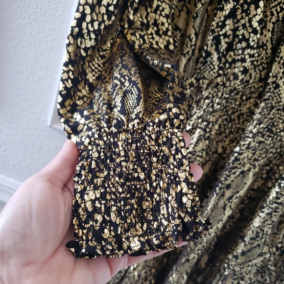 MICHAEL KORS BLACK GOLD DRESS - Picture 4 of 9